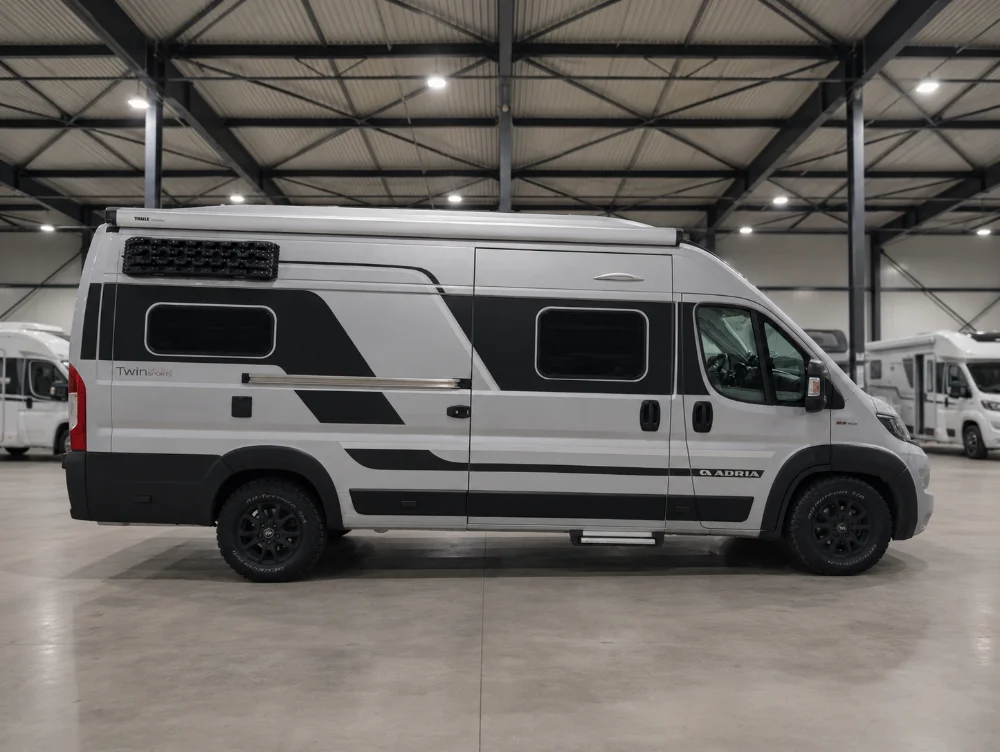 Camper in de stalling tijdens schorsing